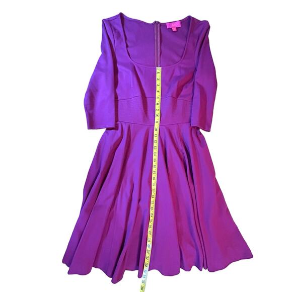 LaVia 18 Cranberry Knit Fit and Flare Dress - Size 46 EU - US 16 - Picture 6 of 13